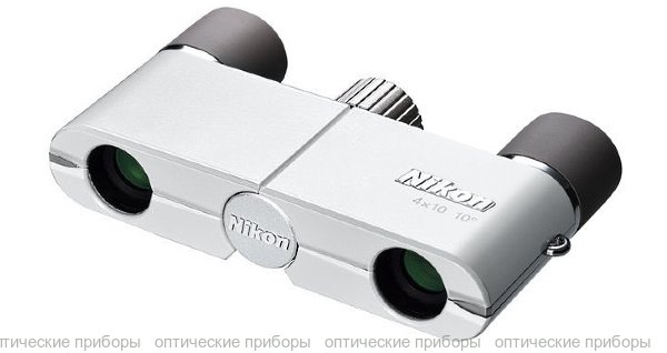 Театральный бинокль Nikon 4x10 DCF серебристый