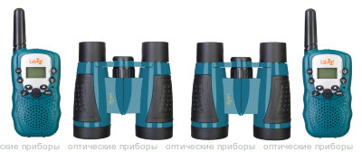 Комплект раций и биноклей Levenhuk LabZZ WTT10 Blue